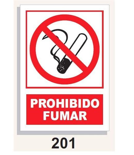 Señal Prohibición 201 Prohibido Fumar