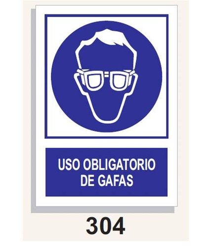 Señal Obligación 304 Uso Obligatorio de Gafas