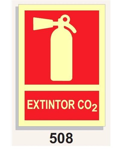 Señal Contraincendios 508 Extintor CO2