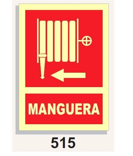 Señal Contraincendios 515 Manguera Flecha Izq.