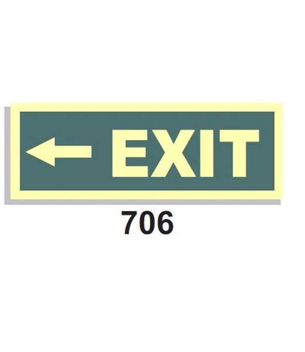Señal Vías de Evacuación 706 Exit Flecha Izquierda