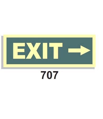 Señal Vías de Evacuación 707 Exit Flecha Derecha