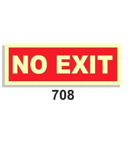 Señal Vías de Evacuación 708 No Exit