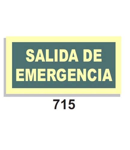 Señal Vías de Evacuación 715 Salida de emergencia
